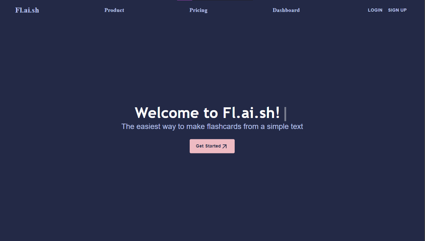 It is a screenshot of the Fl.ai.sh homepage.